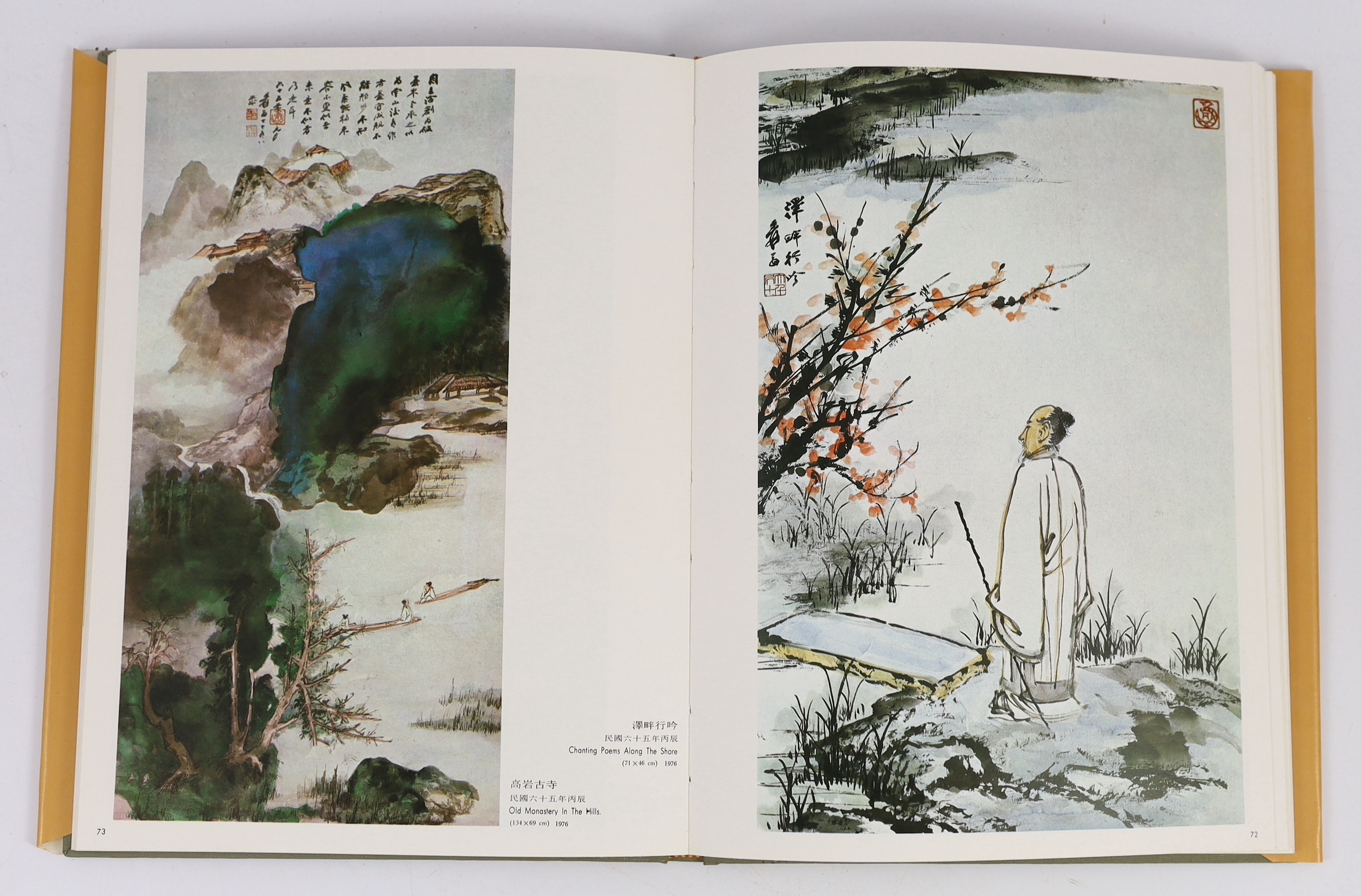 The Paintings of Chang Dai-Chien [Zhang Daqian], three volumes, printed in Taipei c.1980